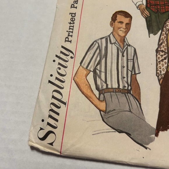 Simplicity Vintage 1960's Pattern #4160 Men's Shirt Vest Size 40 Neck 15.5" - Picture 5 of 6